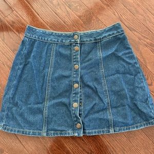 brandy melville jean skirt